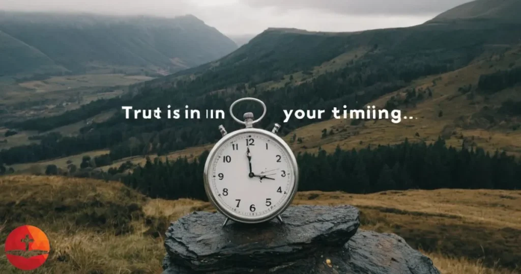 Trust in Your timing.